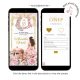 Rose Gold Royal Castle Princess Quinceanera Invitation