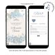 Baby Blue Boho Pampass Grass Quinceanera Invitation