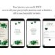 Boho Emerald Green Pampas Grass Quinceanera Invitation