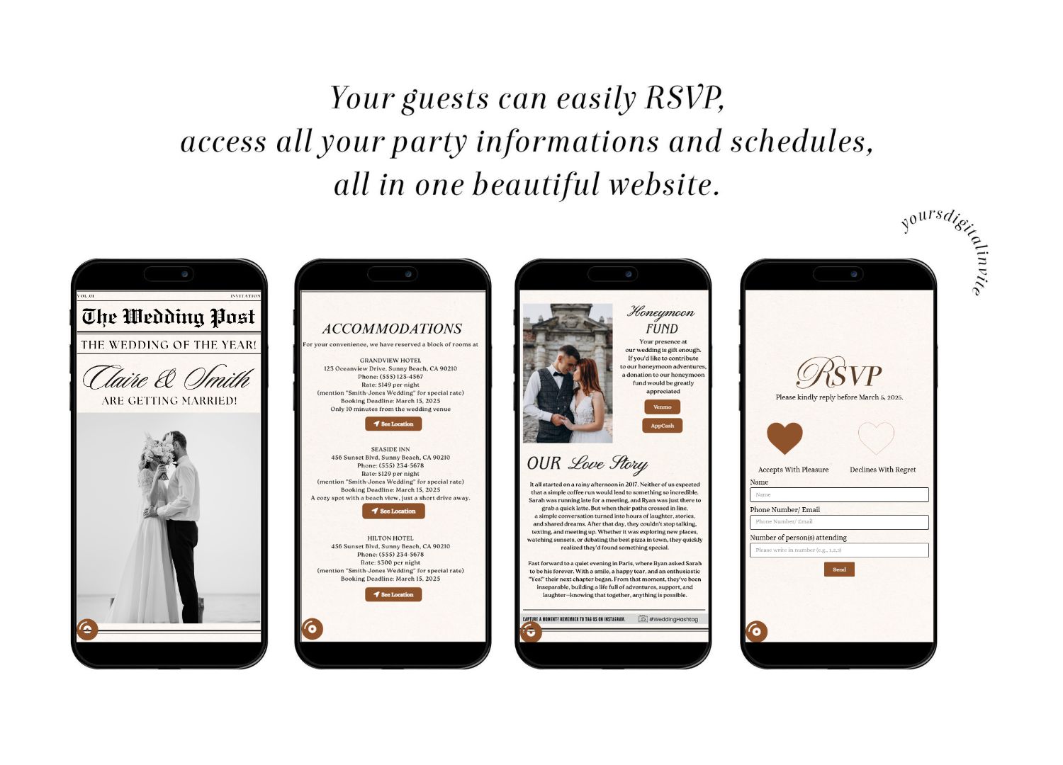 Wedding Newspaper Invitation