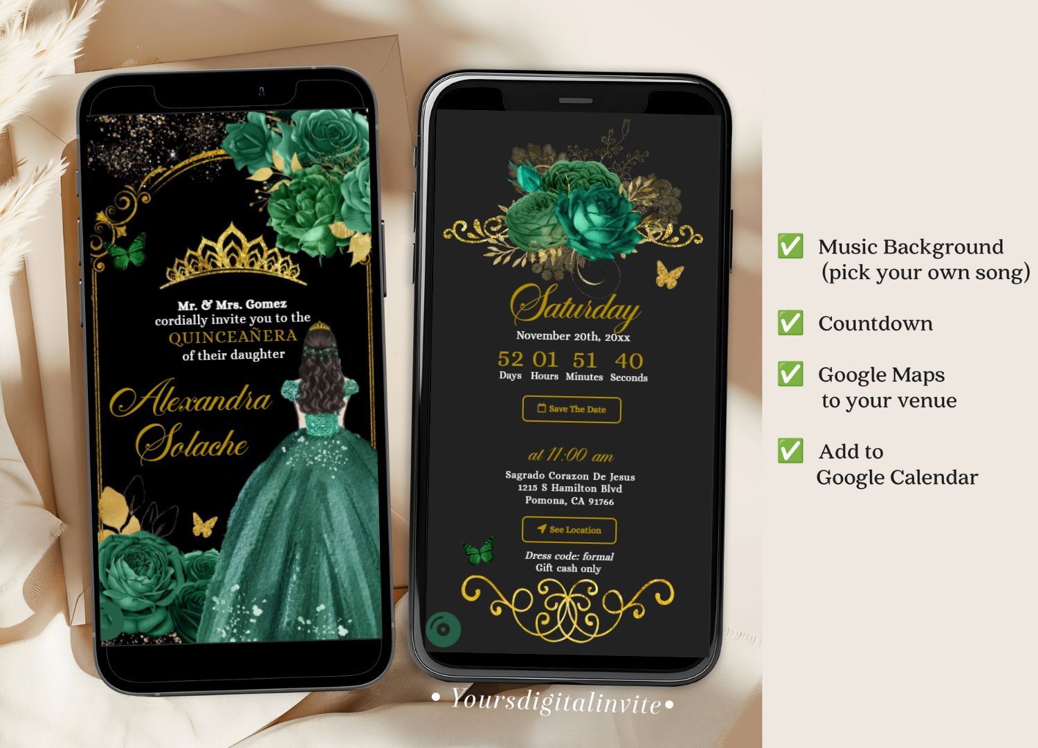 Royal Princess Quinceanera Invitation