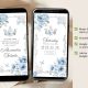 Elegant Baby Blue Quinceanera Invitation event details
