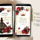 A22 Black and Red Princess Quinceanera Invitation