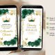 Elegant Emerald Green Quinceanera Invitation