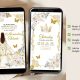 Elegant Ivory Champagne Princess Quinceanera Invitation