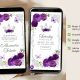 Elegant Purple Quinceanera Invitation
