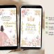Elegant Rose Gold Princess Quinceanera Invitation