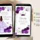 Elegant Purple Princess Quinceanera Invitation