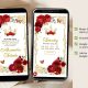 Elegant Red Quinceanera Invitation