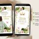 Elegant Sage and Pink Princess Quinceanera Invitation