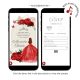 Boho Red Roses Pampas Grass Princess Mis Quince RSVP