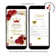 Elegant Red Quinceanera Invitation