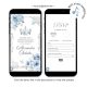 Elegant Baby Blue Quinceanera Invitation RSVP