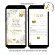 Elegant Ivory Champagne Quinceanera Invitation
