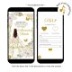 Elegant Ivory Champagne Princess Quinceanera Invitation