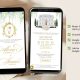 Regency Era Blue Themed Wedding Invitation