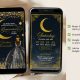 Q35s Starry Night Dark Quinceanera Invitation