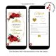 Boho Red Roses Pampas Grass Crown Mis Quince RSVP