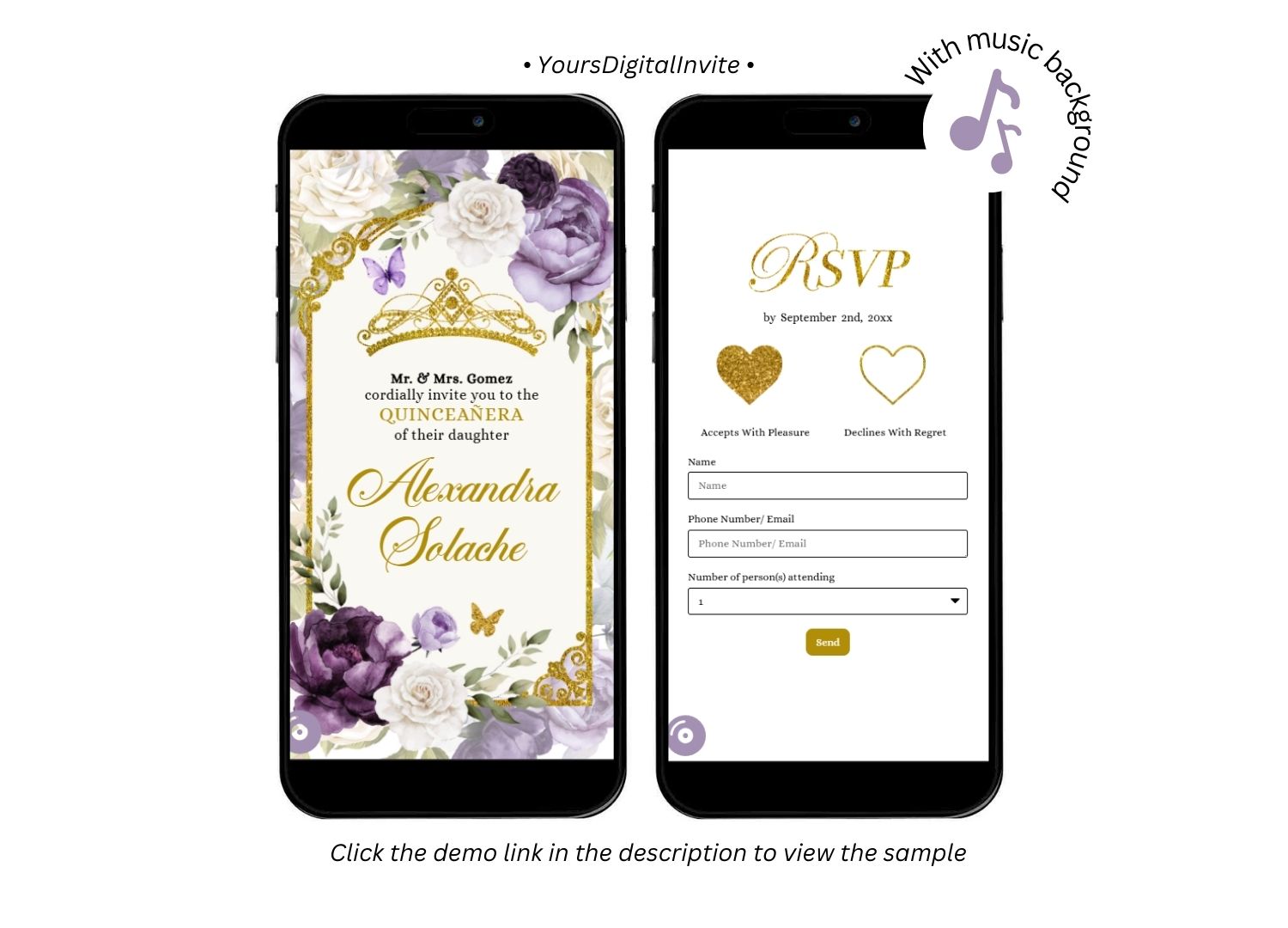 Lilac Purple Royal Crown Quinceanera