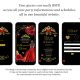 Elegant Black and Red Roses Royal Princess Invitation