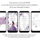 Silver Purple Princess Quinceanera Invitation