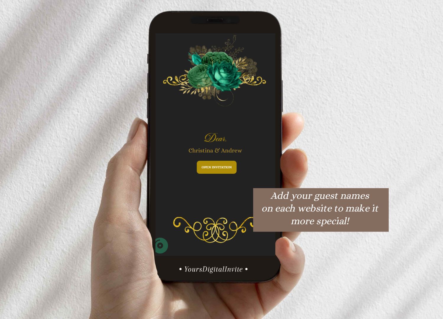 custom guest name quinceanera invite