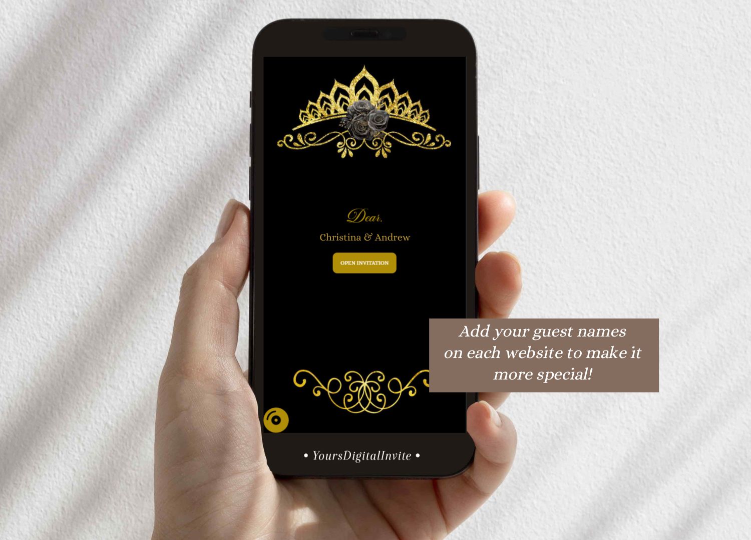 custom name quinceanera invite