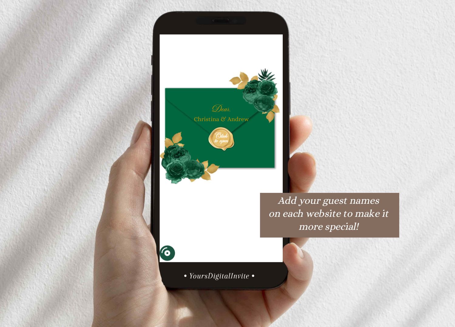 Gold and Emerald Green Princess Quinceanera Invitation