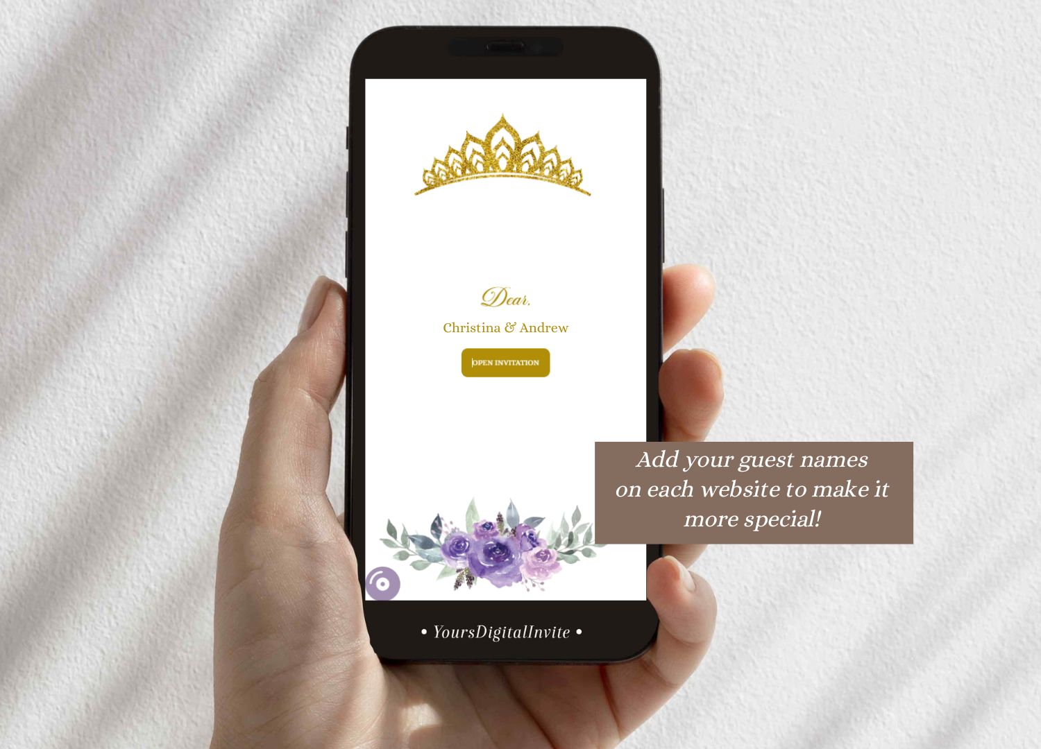 custom name quinceanera invitation