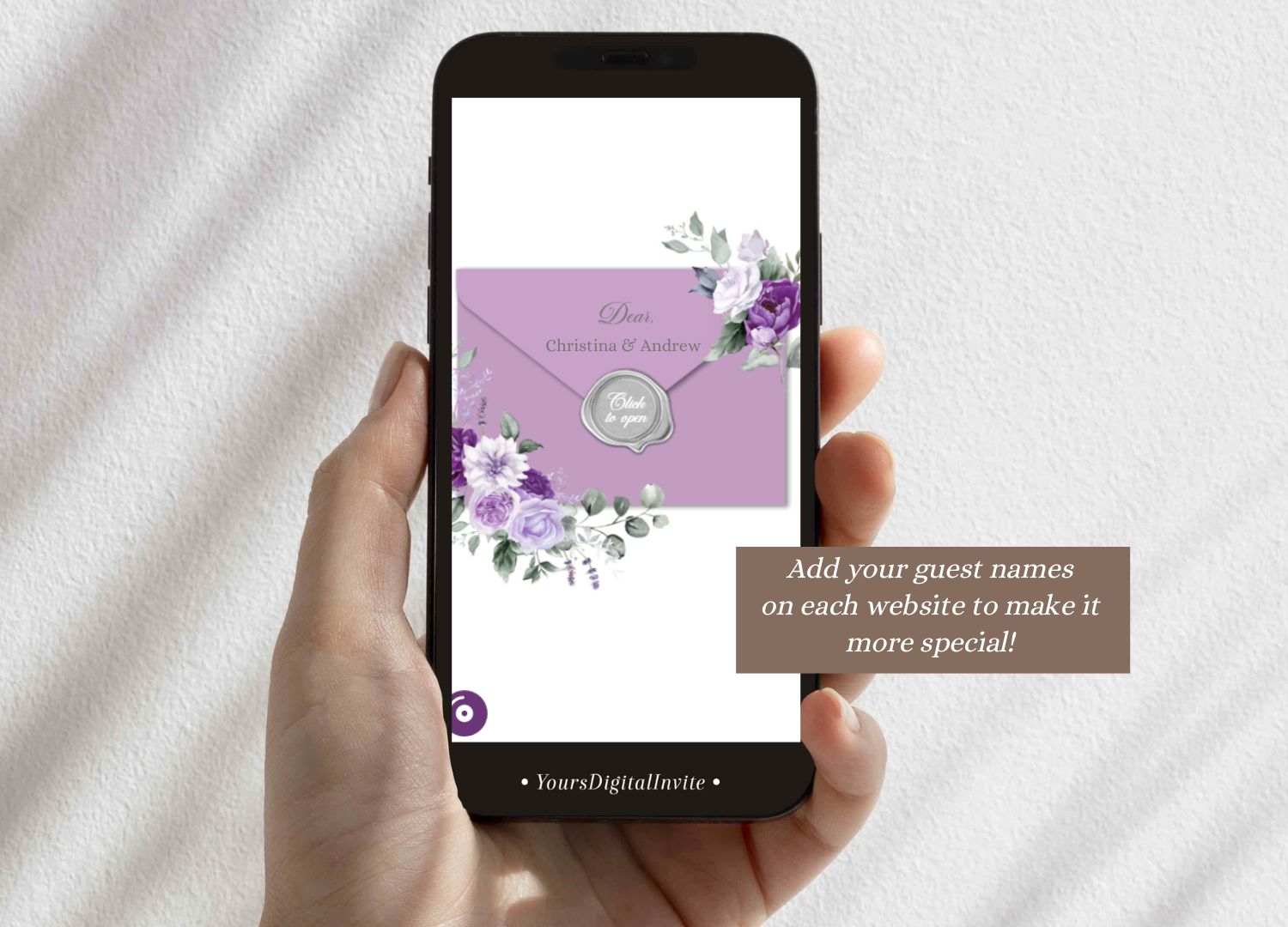 Silver Purple Princess Quinceanera Invitation