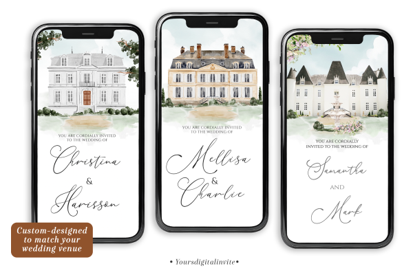 Wedding Venue Chateau Invitation