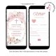 Bow and Pearl First Holy Communion Invitation rsvp