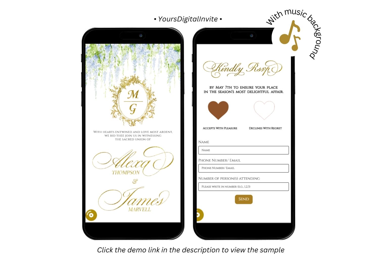 e-com A6 wed Regency Era Blue Themed Wedding Invitation