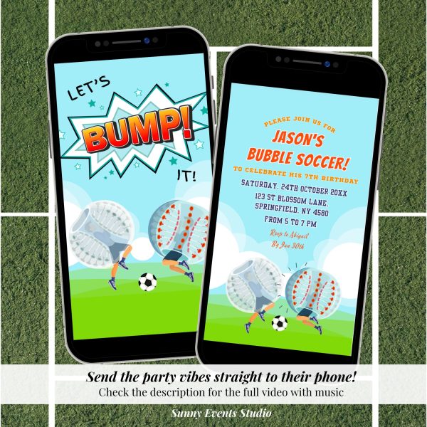 C80 Bubble Soccer Invitation